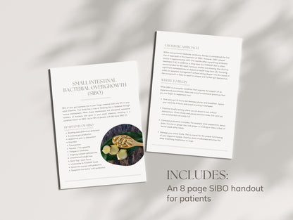 Done-for-you SIBO guide for holistic health professionals and nutritionists