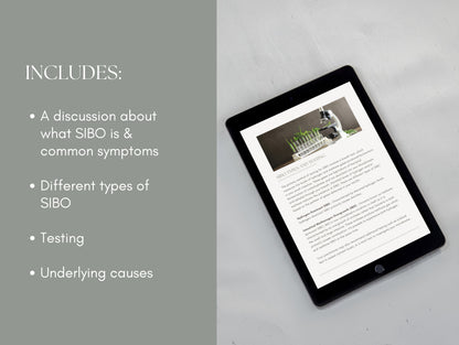 Editable SIBO patient handout for integrative health practitioners
