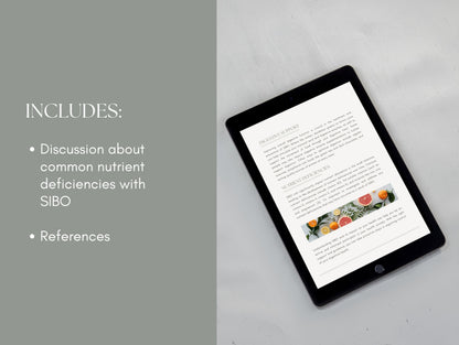 Comprehensive SIBO recovery booklet for naturopaths and dietitians