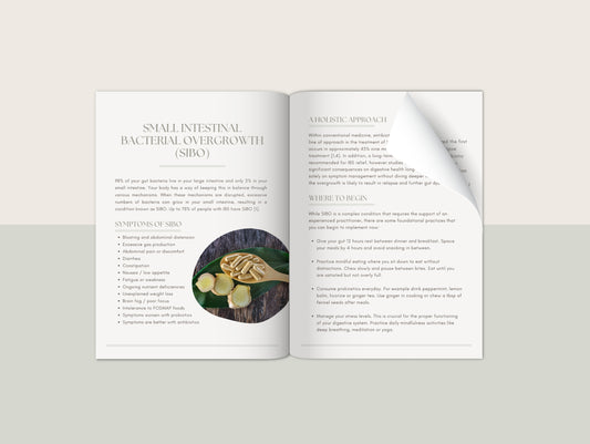 SIBO patient booklet for naturopaths and functional medicine practitioners