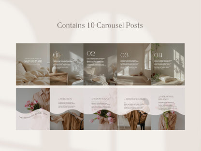Skin Instagram Canva Templates - Aesthetic