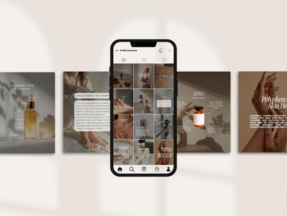 Skin Instagram Canva Templates - Aesthetic
