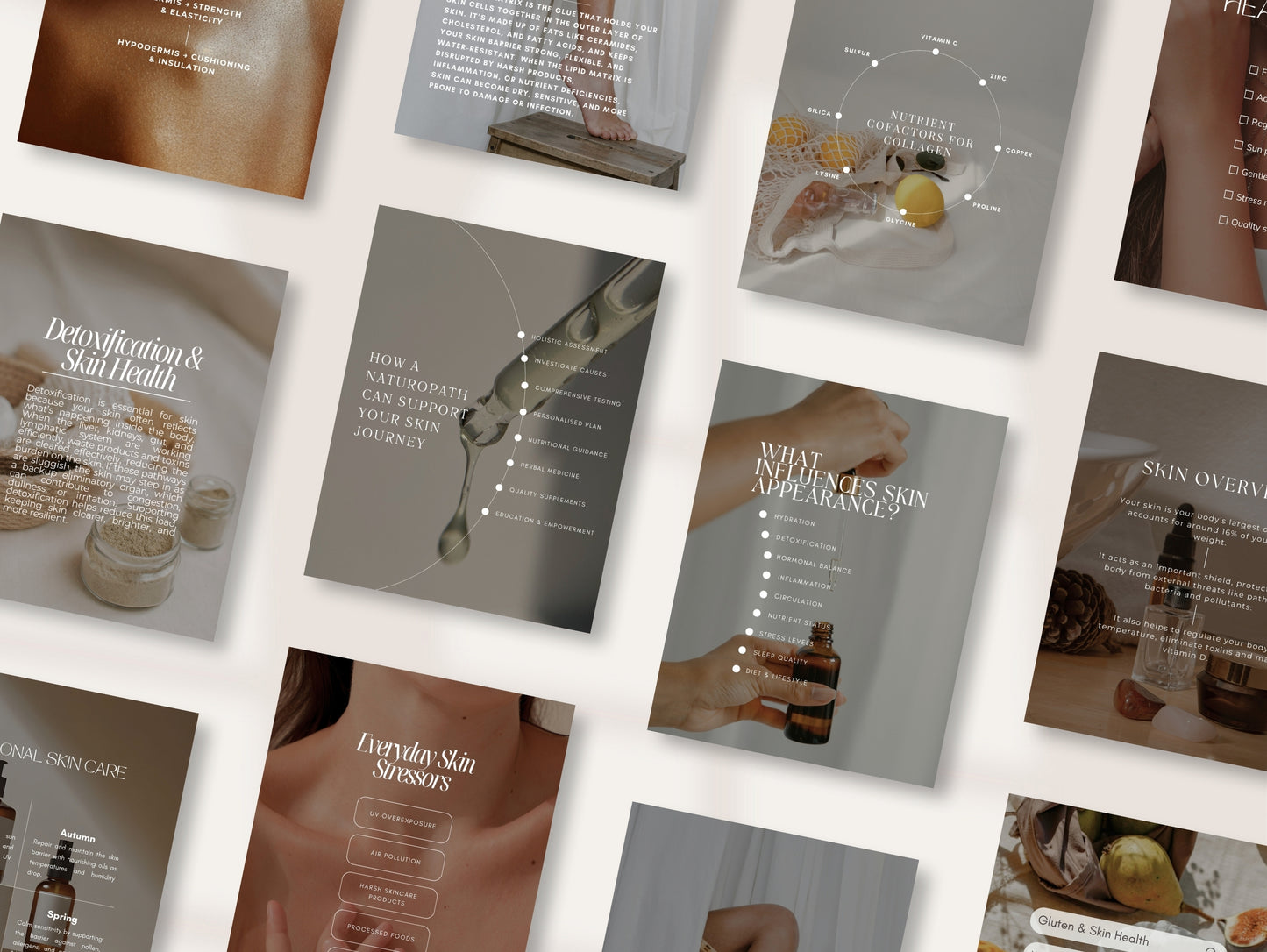 Skin Instagram Canva Templates - Aesthetic
