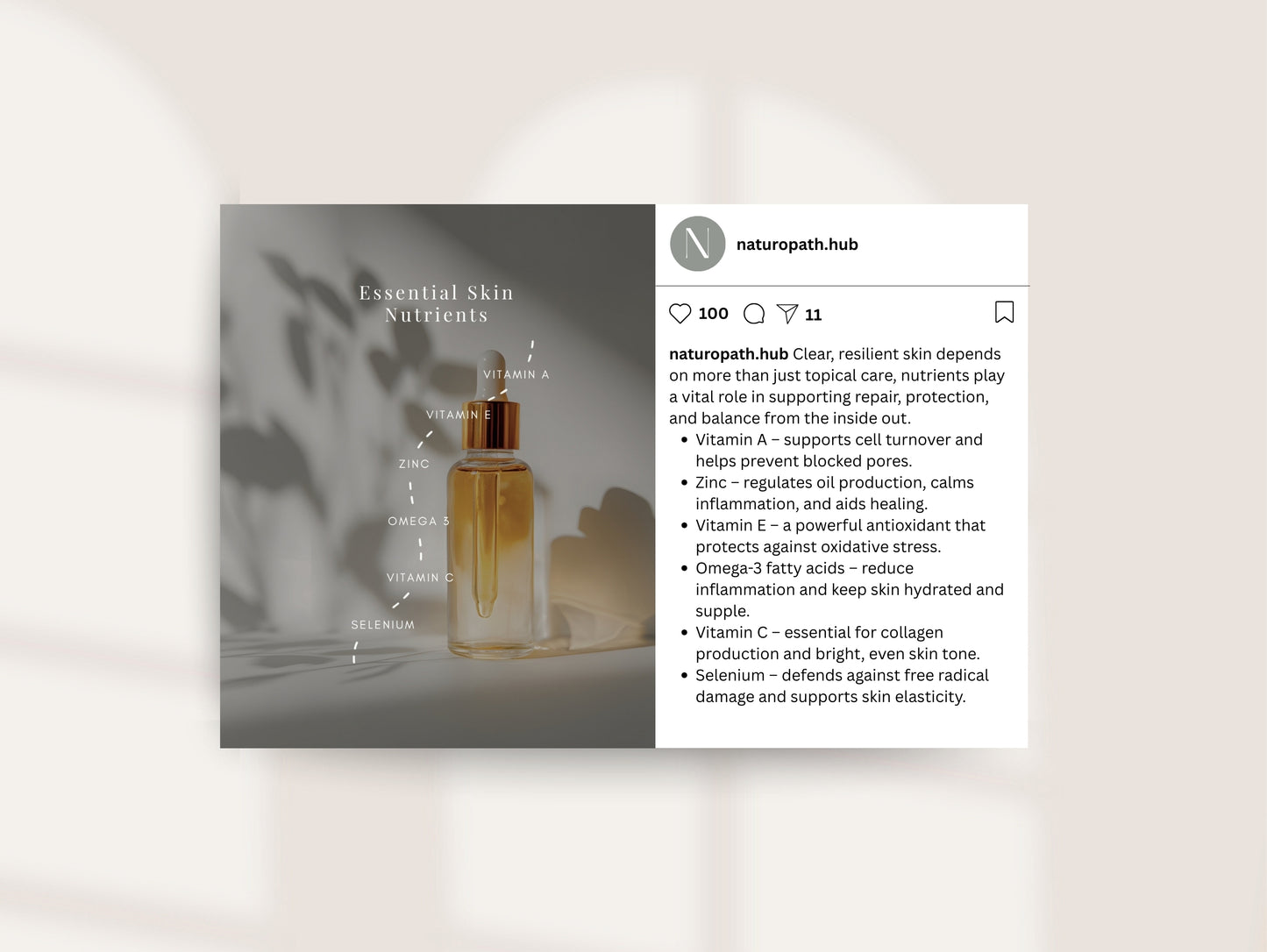 Skin Instagram Canva Templates - Aesthetic