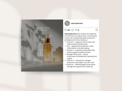 Skin Instagram Canva Templates - Aesthetic