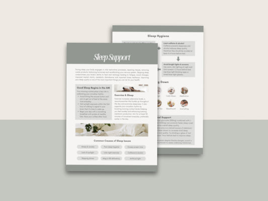 Sleep handout for naturopaths and functional medicine practitioners