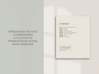 Perimenopause Instagram Canva Templates