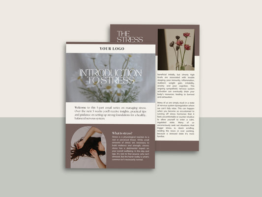 Stress management email series for naturopaths and wellness practitioners