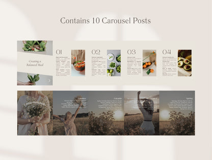 Nutrition Instagram Canva Templates - Aesthetic