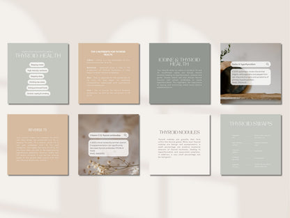 Thyroiditis Instagram templates for functional medicine practitioners