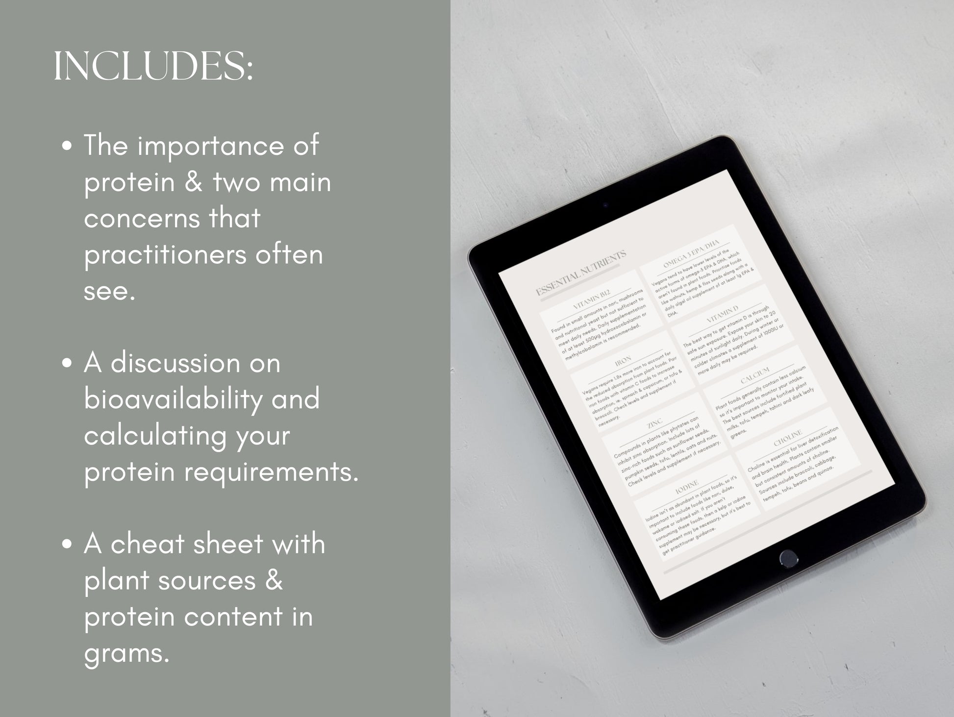 Comprehensive plant-based nutrition booklet for naturopaths and dietitians