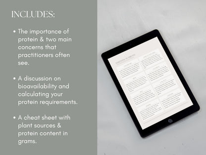 Comprehensive plant-based nutrition booklet for naturopaths and dietitians
