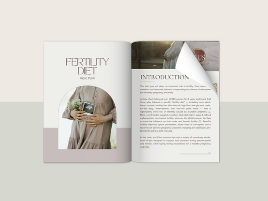 Fertility meal plan Canva template for naturopaths