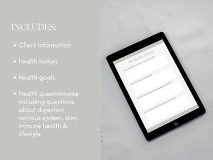 Editable client intake and consent form for ND's and holistic health practitioners