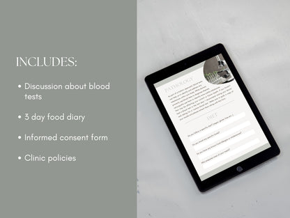 Canva client form bundle for naturopathic and functional medicine use