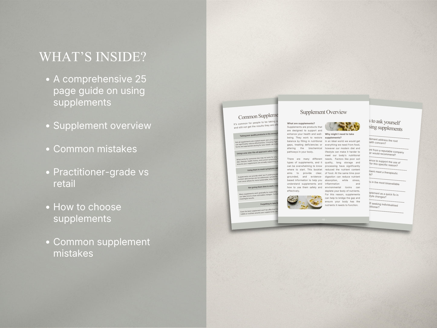 Supplement Booklet