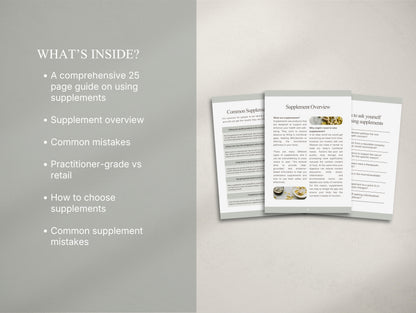 Supplement Booklet